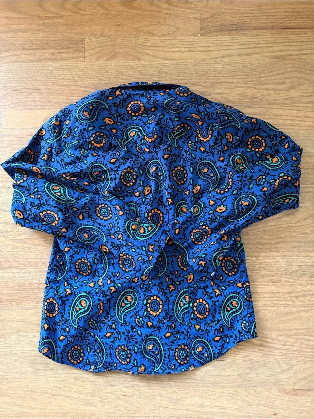 J.Crew Perfect Shirt Blue Paisley Button Down S